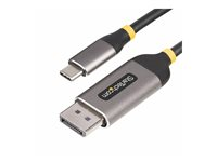 StarTech.com 10ft (3m) USB-C to DisplayPort Adapter Cable, 8K 60Hz - Adapterkabel - 24 pin USB-C (hane) till DisplayPort (hane) spärrad - USB4 / Thunderbolt 3 / Thunderbolt 4 / DisplayPort 1.4 - 3 m - 8K60Hz stöd, 4K144Hz stöd - grå, svart 142-USBC-DP-8K-10F