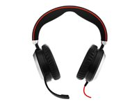 Jabra Evolve 80 MS stereo - Headset - fullstorlek - kabelansluten - aktiv brusradering - 3,5 mm kontakt - Certifierad för Skype for Buisness 7899-823-109
