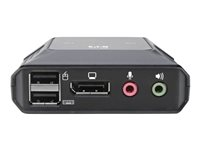 Eaton Tripp Lite series 2-Port DisplayPort 1.1/USB KVM Switch with Audio/Video, Built-In Cables, USB Peripheral Sharing - Omkopplare för tangentbord/video/mus/ljud/USB - 2 x KVM/ljud/USB - 1 lokal användare - skrivbordsmodell B032-DPUA2