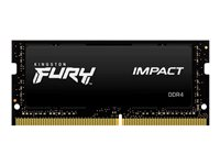 Kingston FURY Impact - DDR4 - sats - 64 GB: 2 x 32 GB - SO DIMM 260-pin - 3200 MT/s / PC4-25600 - CL20 - 1.2 V - ej buffrad - icke ECC - svart KF432S20IBK2/64