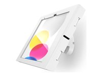 Compulocks iPad 10th-11th (A16) Gen Swell Enclosure Bow Tilting Wall Mount White - Monteringssats (hölje, lutningsbart väggfäste) - synliga kameror och sensorer fram/bak - för surfplatta - aluminium - vit - skärmstorlek: 10.9" - för Apple 10.9-inch iPad Wi-Fi + Cellular; 10.9-inch iPad Air Wi-Fi, Wi-Fi + Cellular 505W209SWLW