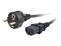 C2G Universal Power Cord - Strömkabel - power CEE 7/7 (hane) till power IEC 60320 C13 - 1 m - formpressad - svart - Europa 88542