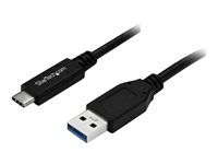 StarTech.com USB till USB-C kabel - M/M - 1 m - USB 3.0 - USB A till USB-C - USB-kabel - USB (hane) till USB-C (hane) - USB 3.0 - 1 m - svart - för P/N: HB30A3A1CST, HB30C3A1CST, HB30C5A2CSC, HB30C5A2CST, HBS304A24A, MST30C2HDPPD USB315AC1M
