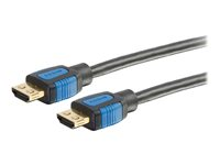 C2G 10ft 4K HDMI Cable with Ethernet and Gripping Connectors - M/M - HDMI-kabel med Ethernet - HDMI hane till HDMI hane - 3.05 m - dubbelt skärmad - svart - stöd för 4K 29678