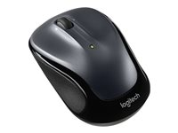 Logitech M325s - Mus - höger- och vänsterhänta - optisk - 5 knappar - trådlös - 2.4 GHz - trådlös USB-mottagare - mörkgrå 910-006812