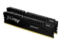 Kingston FURY Beast - DDR5 - sats - 64 GB: 2 x 32 GB - DIMM 288-pin - 6000 MT/s / PC5-48000 - CL30 - 1.4 V - ej buffrad - on-die ECC - svart KF560C30BBEK2-64