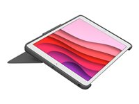 Logitech Combo Touch - Tangentbord och foliefodral - med pekdyna - bakgrundsbelyst - Apple Smart connector - QWERTY - nordiskt (danska/finska/norska/svenska) - oxford-grå - för Apple 10.9-inch iPad (10:e generation) 920-011440