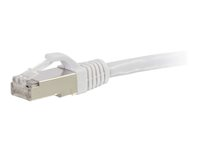 C2G Cat5e Booted Shielded (STP) Network Patch Cable - Patch-kabel - RJ-45 (hane) till RJ-45 (hane) - 10 m - STP - CAT 5e - formpressad - vit 83886