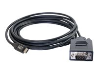 C2G 10ft USB C to VGA Cable - USB C to VGA Adapter - Video Adapter Cable - M/M - Adapterkabel - 24 pin USB-C hane till HD-15 (VGA) hane - 3.05 m - svart 26897