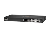 HPE Aruba 6100 24G 4SFP+ Switch - Switch - Administrerad - 24 x 10/100/1000 + 4 x 1 Gigabit / 10 Gigabit SFP+ - sida till sida luftflöde - rackmonterbar JL678A#ABB