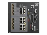 Cisco Industrial Ethernet 4000 Series - Switch - Administrerad - 4 x 10/100 + 4 x 10/100 (PoE+) + 4 x kombinations-Gigabit SFP - DIN-skenmonterbar - PoE+ - DC power - TAA-kompatibel IE-4000-4T4P4G-E