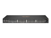 HPE Aruba 6100 48G 4SFP+ Switch - Switch - Administrerad - 48 x 10/100/1000 + 4 x 1 Gigabit / 10 Gigabit SFP+ - sida till sida luftflöde - rackmonterbar JL676A#ABB