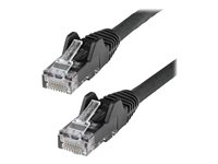 StarTech.com 7m LSZH CAT6 Ethernet Cable, 10 Gigabit Snagless RJ45 100W PoE Network Patch Cord with Strain Relief, CAT 6 10GbE UTP, Black, Individually Tested/ETL, Low Smoke Zero Halogen - Category 6 - 24AWG - Patch-kabel - RJ-45 (hane) till RJ-45 (hane) - 7 m - 6 mm - UTP - CAT 6 - hakfri - svart N6LPATCH7MBK