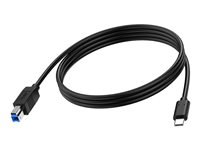Vision - USB-kabel - 24 pin USB-C (hane) till USB Type B (hane) - 3 A - 2 m - svart TC 2MUSBCB/BL