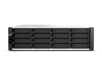 QNAP ES1686dc R2 - NAS-server - 16 fack - kan monteras i rack - SAS 12Gb/s - RAID 0, 1, 5, 6, 10, 50, JBOD, 60, RAID TP - RAM 96 GB - Gigabit Ethernet / 10 Gigabit Ethernet - iSCSI support - 3U ES1686DC-R2-2142IT-96G