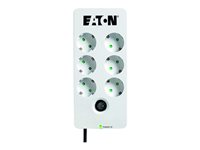 Eaton Protection Box 6 DIN - Överspänningsskydd - Växelström 220-250 V - 2500 Watt - utgångskontakter: 6 - vit PB6D