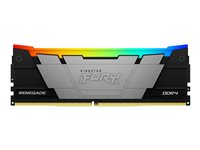 Kingston FURY Renegade RGB - DDR4 - modul - 32 GB: 1 x 32 GB - DIMM 288-pin - 3600 MT/s / PC4-28800 - CL18 - 1.2 V - ej buffrad - icke ECC - svart KF436C18RB2A/32