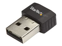 StarTech.com USB Wi-Fi-adapter - AC600 - dual-band trådlös nano-adapter - Nätverksadapter - USB 2.0 - Wi-Fi 5 - svart USB433ACD1X1