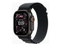 Apple Watch Ultra 3 - 49 mm - svart titan - Ja smart klocka med Alpine Loop - textil - svart - bandstorlek: S - 64 GB - LTE, Wi-Fi 4, UWB, Bluetooth, NFC - 5G - 61.8 g MF0Q4KS/A