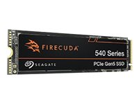Seagate FireCuda 540 ZP1000GM3A004 - SSD - krypterat - 1 TB - inbyggd - M.2 2280 (dubbelsidig) - PCI Express 5.0 x4 (NVMe) - Self-Encrypting Drive (SED), TCG Opal Encryption 2.01 - med 3 års Seagate Rescue Data Recovery ZP1000GM3A004