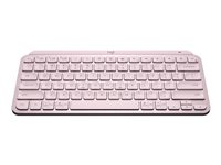 Logitech MX Keys Mini - Office - tangentbord - bakgrundsbelyst - Bluetooth - QWERTY - nordiskt (danska/finska/norska/svenska) - rosa 920-010494