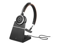 Jabra Evolve 65 SE UC Mono - Headset - på örat - Bluetooth - trådlös - USB - med laddningsställ - Optimerad för UC 6593-833-499