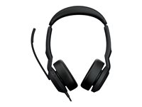 Jabra Evolve2 50 UC Stereo - Headset - på örat - Bluetooth - kabelansluten - aktiv brusradering - USB-A - svart - Zoomcertifierad, Cisco Webex Certified, Optimerad för UC, Optimerat för Google Meet, Optimerat för Microsoft Teams, Alcatel-Lucent-certifierad, Avaya-certifierad, Unify-certifierad, Amazon Chime-certifierad 25089-989-999