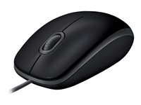 Logitech B110 Silent - Mus - höger- och vänsterhänta - optisk - 3 knappar - kabelansluten - USB 910-005508