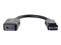 C2G 8in DisplayPort to HDMI Adapter - DP to HDMI Adapter - 1080p - Black - M/F - Videokort - DisplayPort hane till HDMI hona - 20.3 cm - skärmad - svart 54322