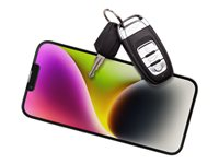 OtterBox Amplify Glass - Skärmskydd för mobiltelefon - antimikrobiell - glas - med sekretessfilter - 2-vägs - klar - för Apple iPhone 14 Plus 77-88988