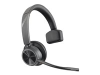 Poly Voyager 4310 - Voyager 4300 UC series - headset - på örat - Bluetooth - trådlös, kabelansluten - svart - Zoomcertifierad 76U48AA