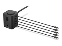 Lenovo Smart Charger - Laddningsstation - 19 Watt - 1 A - 5 utdatakontakter (24 pin USB-C) - svart - Världsomspännande 40G0SC65WW