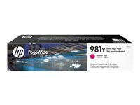 HP 981Y - 185 ml - Extra lång livslängd - magenta - original - PageWide - bläckpatron - för PageWide Enterprise Color MFP 586; PageWide Managed Color E55650 L0R14A