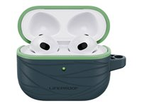 LifeProof Eco-Friendly - Fodral för trådlösa hörlurar - 75 % havsbaserad återvunnen plast - neptun - för Apple AirPods (3:e generationen) 77-88180