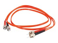 C2G ST-ST 62.5/125 OM1 Duplex Multimode PVC Fiber Optic Cable (LSZH) - Patch-kabel - ST-läge (multi-mode) (hane) till ST-läge (multi-mode) (hane) - 15 m - fiberoptisk - duplex - 62,5/125 mikron - OM1 - halogenfri - orange 85450